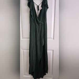 Exhilaration Army Green Romper/Dress